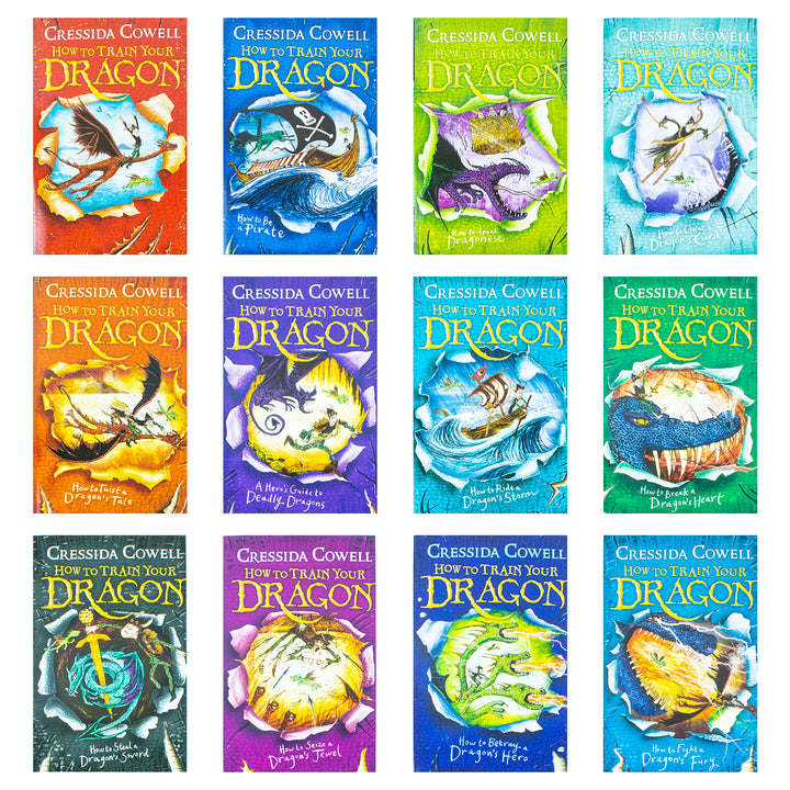 How to Train Your Dragon 12 Books Collection Set By Cressida Cowell