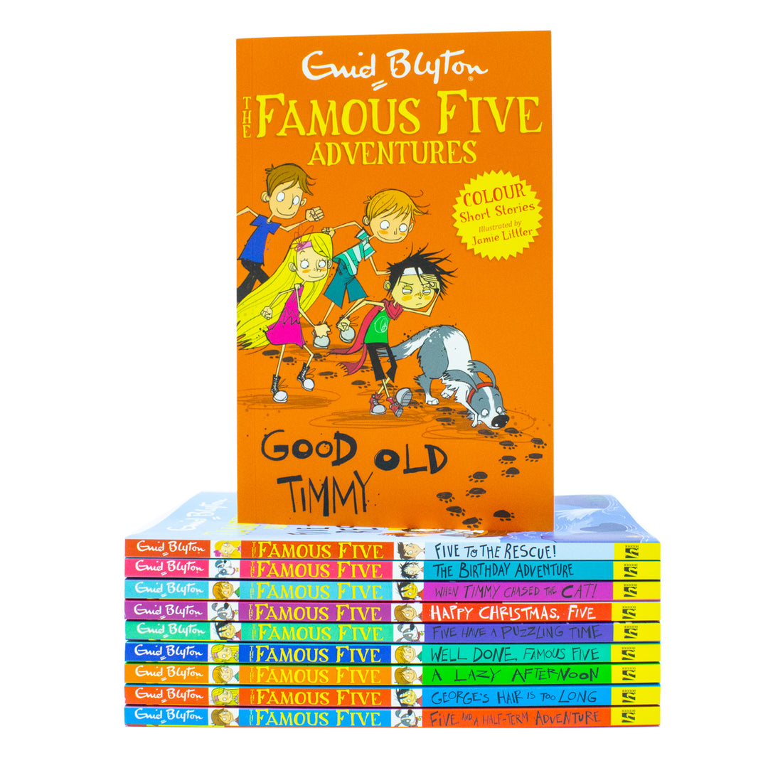 Enid Blyton Famous Five Adventures Short Story Collection 10 Books Box Set |Classic Children's Adventure Stories, Imaginative Fiction & Read-Aloud Fun