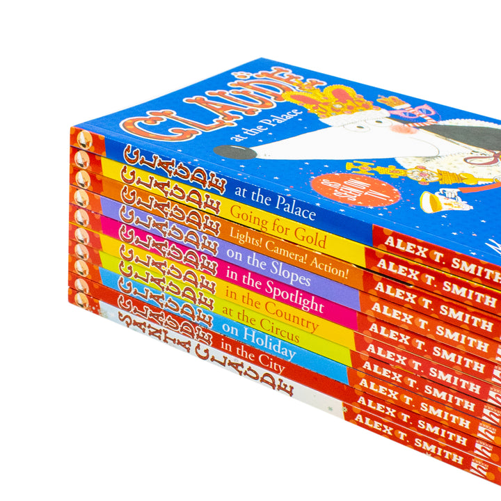 Claude A Rather Smashing Collection 10 Books Set by Alex T. Smith (In The City, On Holiday, At The Circus, In The Country, In The Spotlight, On The Slopes & MORE!)
