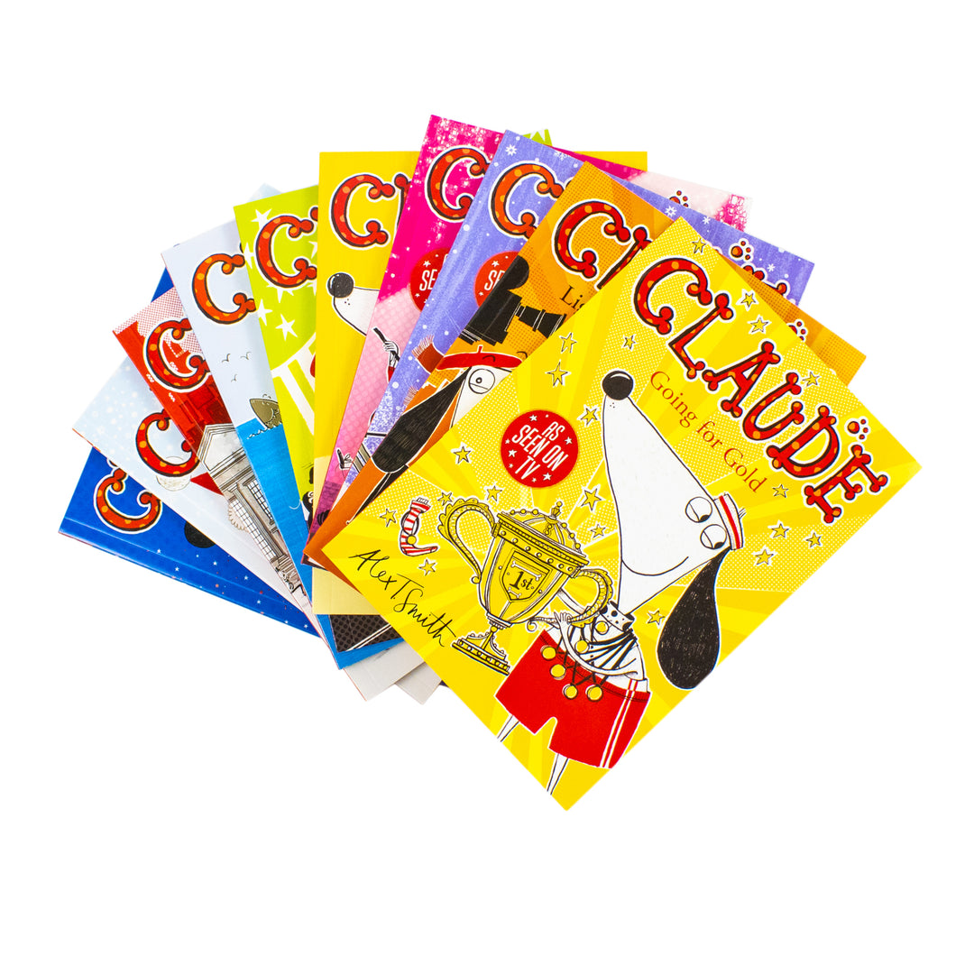 Claude A Rather Smashing Collection 10 Books Set by Alex T. Smith (In The City, On Holiday, At The Circus, In The Country, In The Spotlight, On The Slopes & MORE!)
