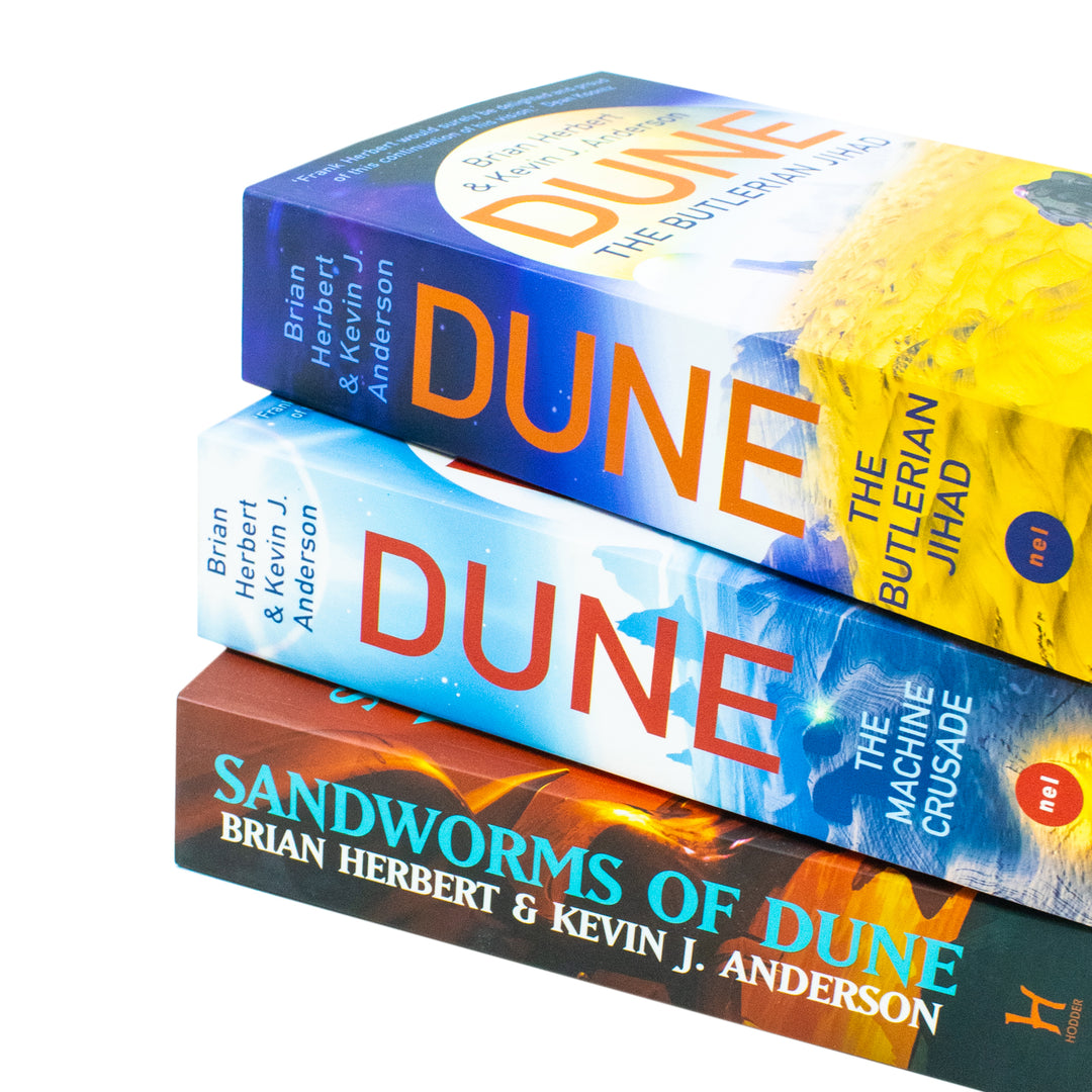 Legends of Dune Series 3-Book Set by Brian Herbert & Kevin J. Anderson, The Butlerian Jihad, The Machine Crusade, Sandworms of Dune