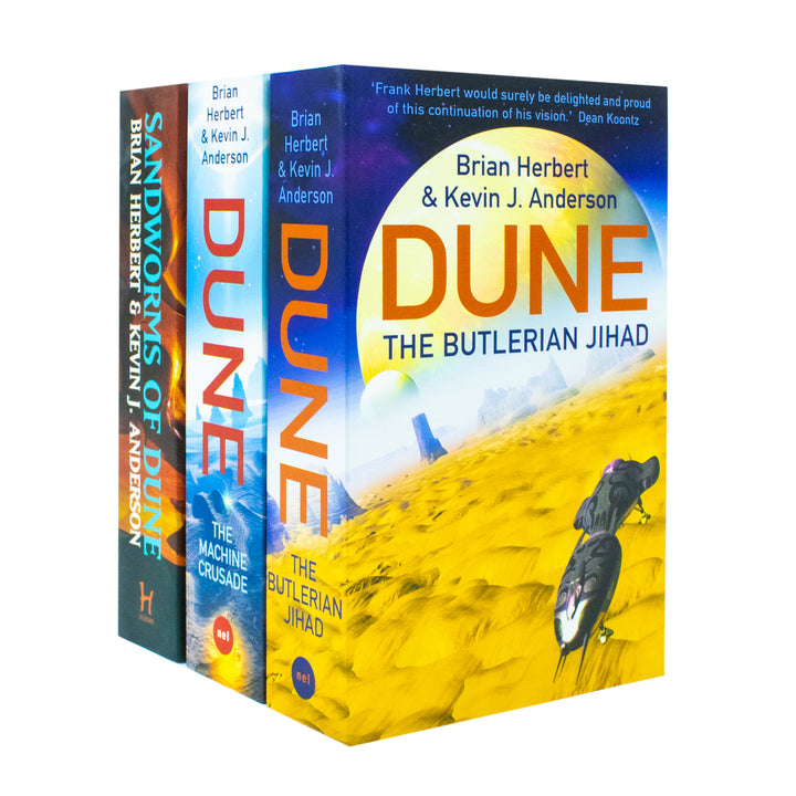 Legends of Dune Series 3-Book Set by Brian Herbert & Kevin J. Anderson, The Butlerian Jihad, The Machine Crusade, Sandworms of Dune