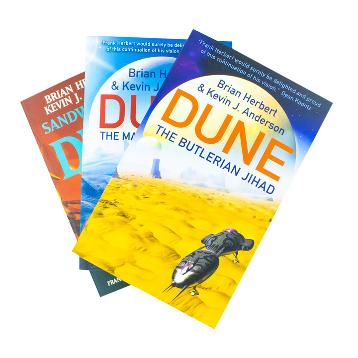 Legends of Dune Series 3-Book Set by Brian Herbert & Kevin J. Anderson, The Butlerian Jihad, The Machine Crusade, Sandworms of Dune