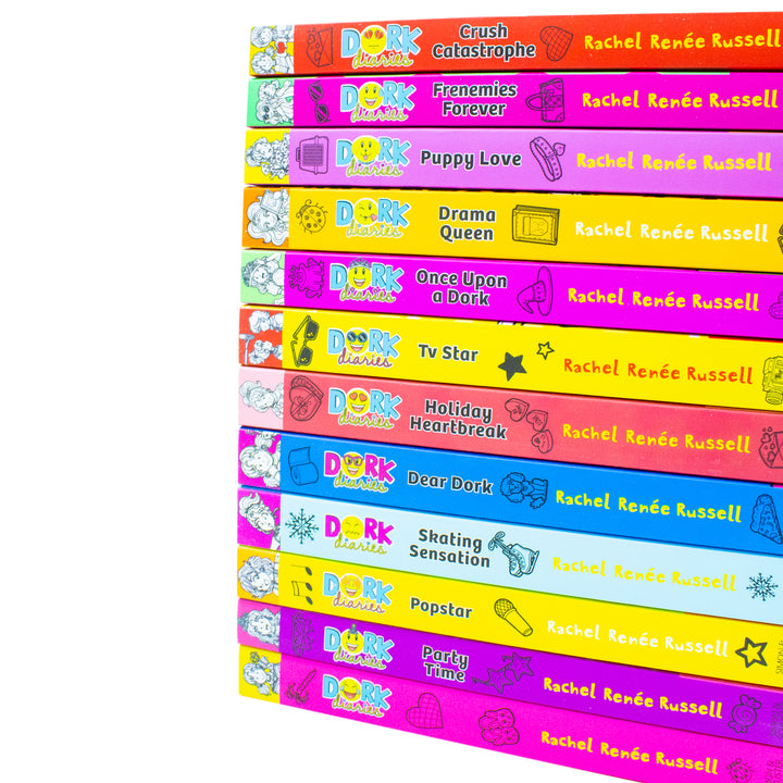 Dork Diaries 12-Book Collection by Rachel Renée Russell | Books 1–12 Including Party Time, Pop Star, Holiday Heartbreak & More for Tween Girls