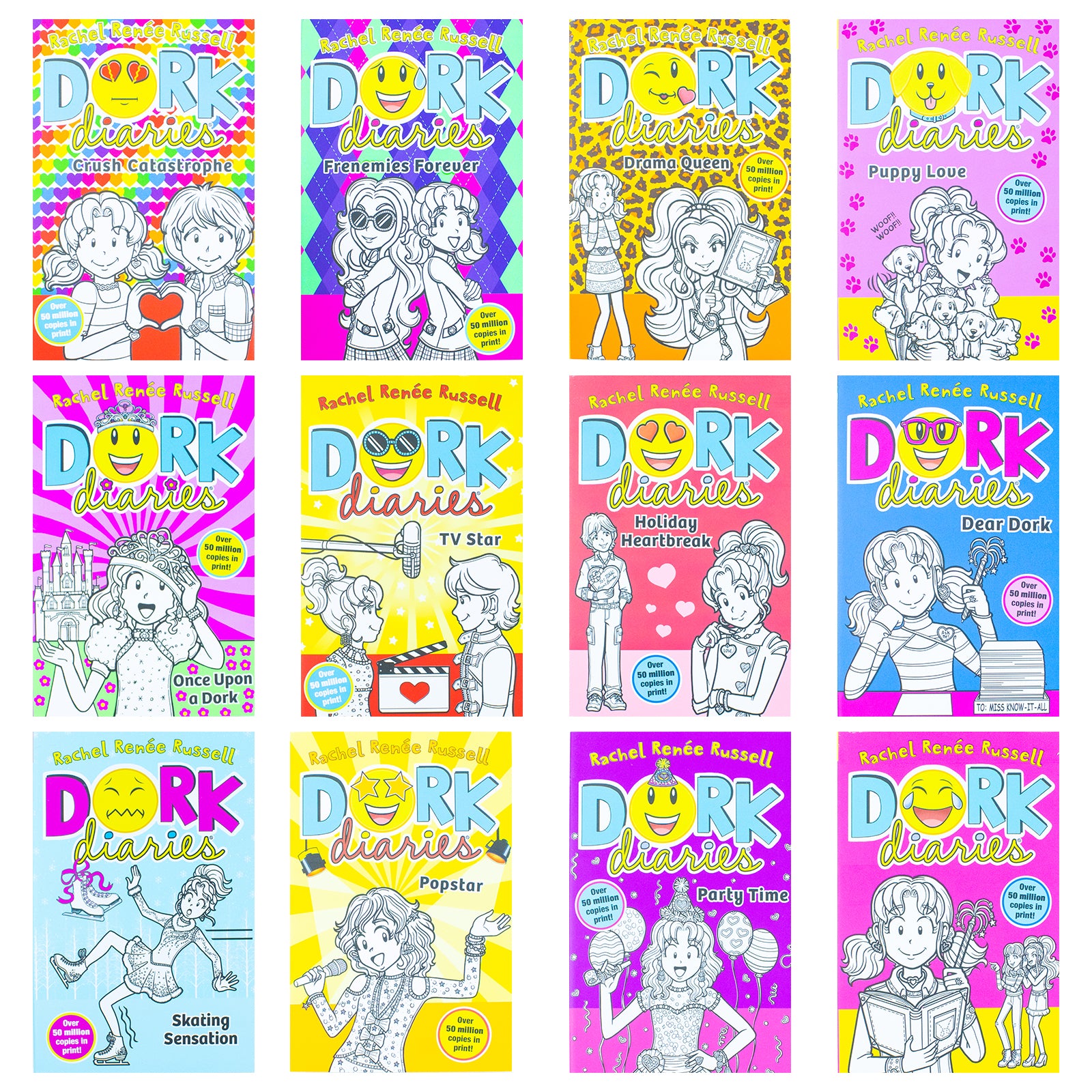 Dork Diaries 12 Book Set by Rachel Renee Russell for Ages 9-12