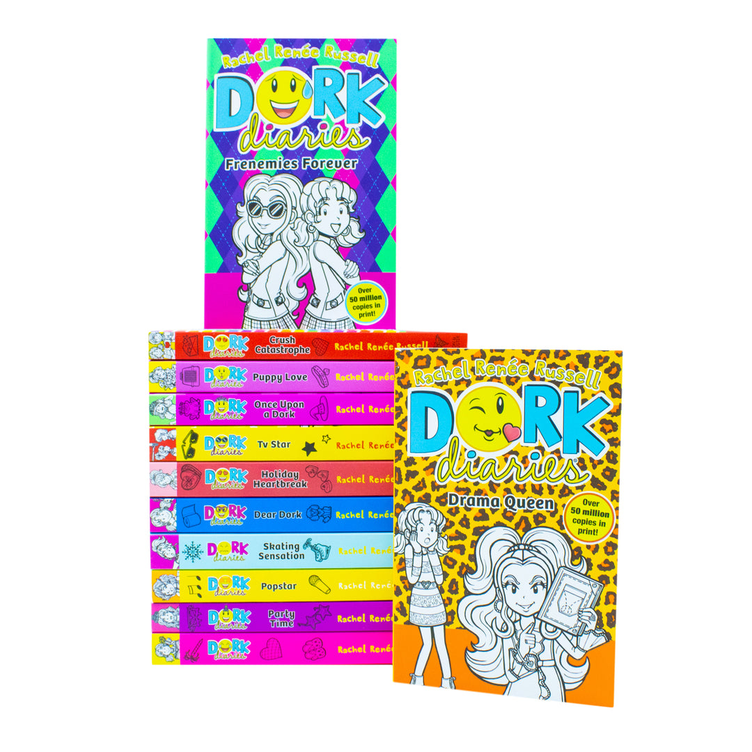 Dork Diaries 12-Book Collection by Rachel Renée Russell | Books 1–12 Including Party Time, Pop Star, Holiday Heartbreak & More for Tween Girls