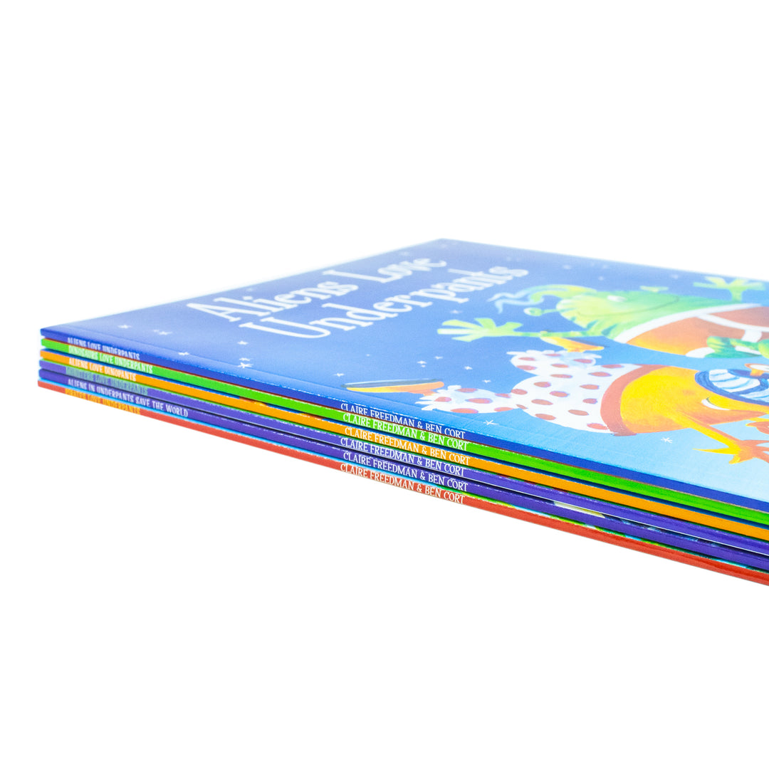 Aliens Love Underpants Collection 6 Children’s Picture Books Set by Claire Freedman | Pirates, Dinosaurs, Monsters, Fun Stories, Early Reading