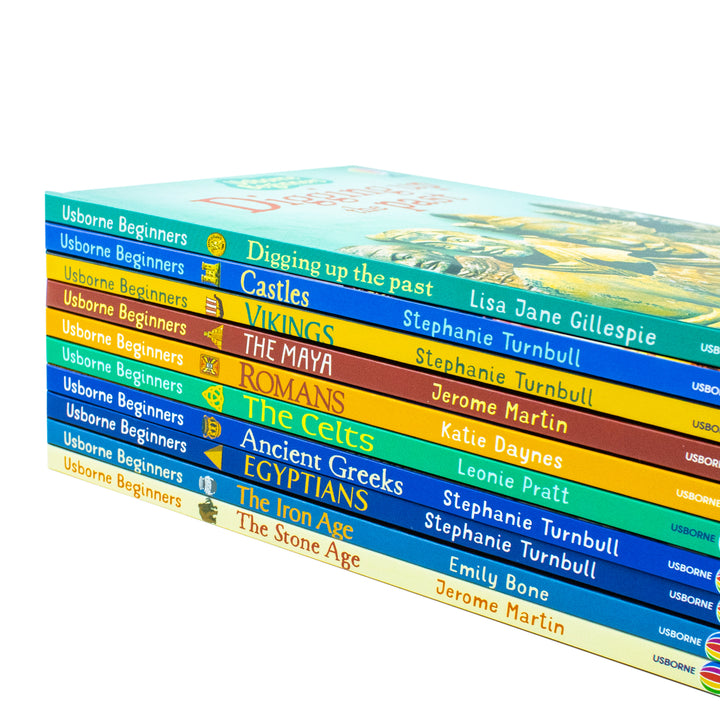 Usborne Beginners History 10 Books Collection Box Set– Educational Children's Books on Stone Age, Iron Age, Ancient Cultures, Artifacts & Fun Learning