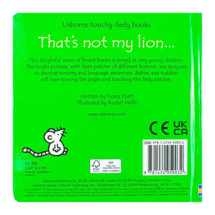 That's Not My Lion(Usborne Touchy-Feely Board Books) By Fiona Watt