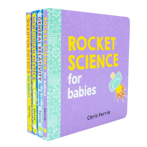 Baby University Four-Book Set By Chris Ferrie (Quantum Physics,General Relativity,newtonian Physics,Rocket Science)