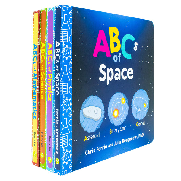 Baby University Abc's Board Book Set By Chris Ferrie & Julia Kregenow (Space, Physics, Science, Mathematics)
