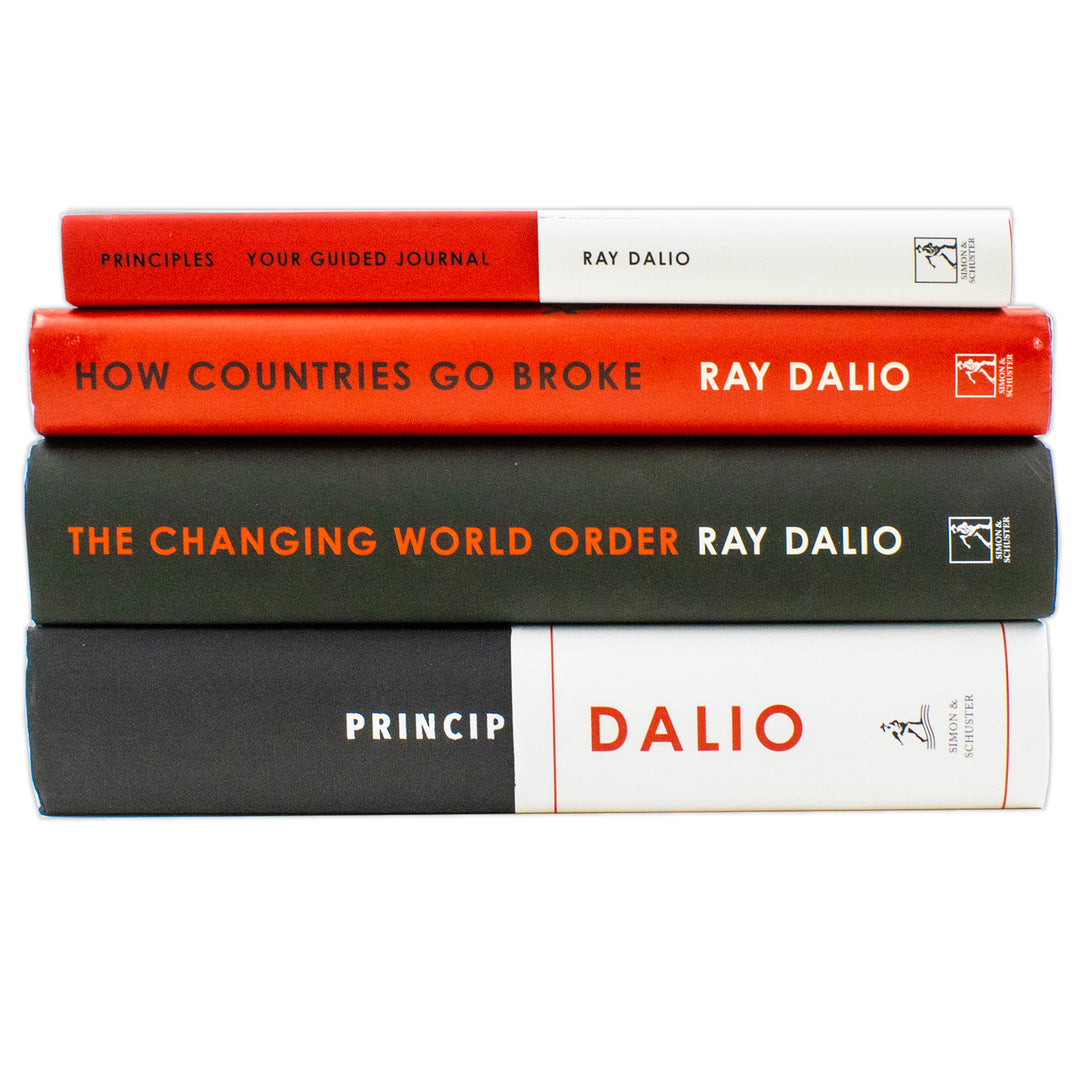 Ray Dalio 4 Book Set (Principles Your Guided Journal,How Countries Go Broke,The Changing World Order,Principles)