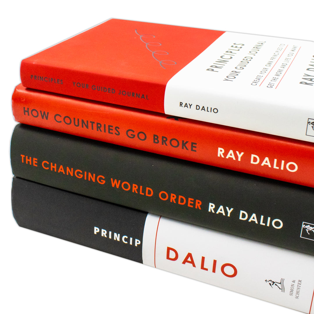 Ray Dalio 4 Book Set (Principles Your Guided Journal,How Countries Go Broke,The Changing World Order,Principles)