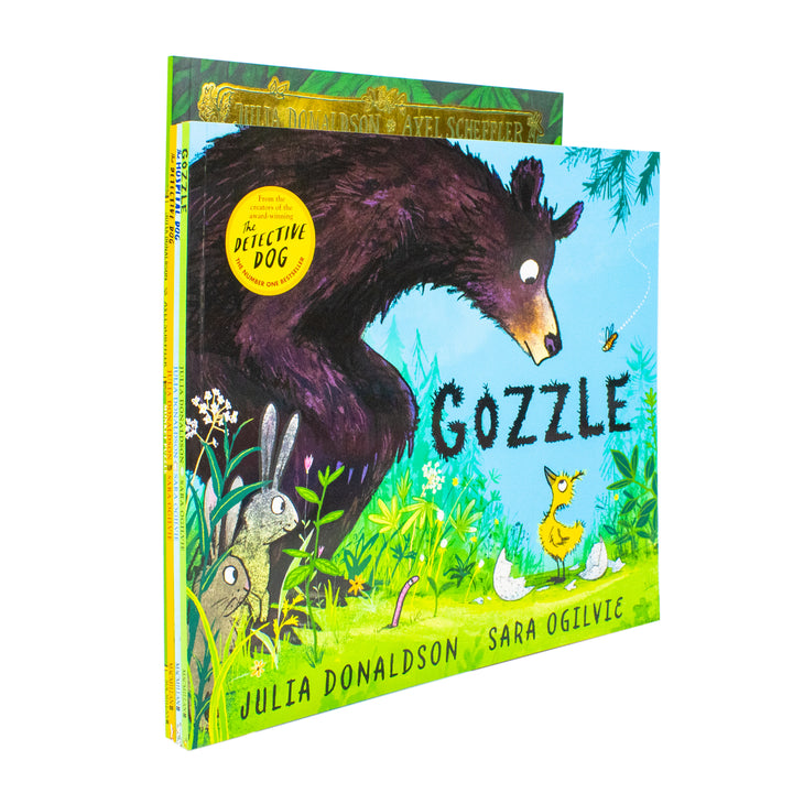 Julia Donaldson 4 Books Collection Set (Monkey Puzzle, Gozzle, The Hospital Dog, The Detective Dog) | Paperback