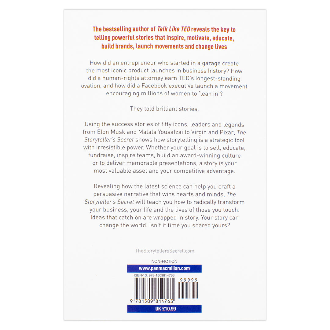 The Storyteller's Secret: How TED Speakers and Inspirational Leaders Turn Their Passion into Performance by Carmine Gallo(Paperback)