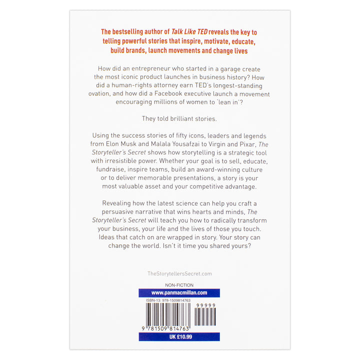 The Storyteller's Secret: How TED Speakers and Inspirational Leaders Turn Their Passion into Performance by Carmine Gallo(Paperback)