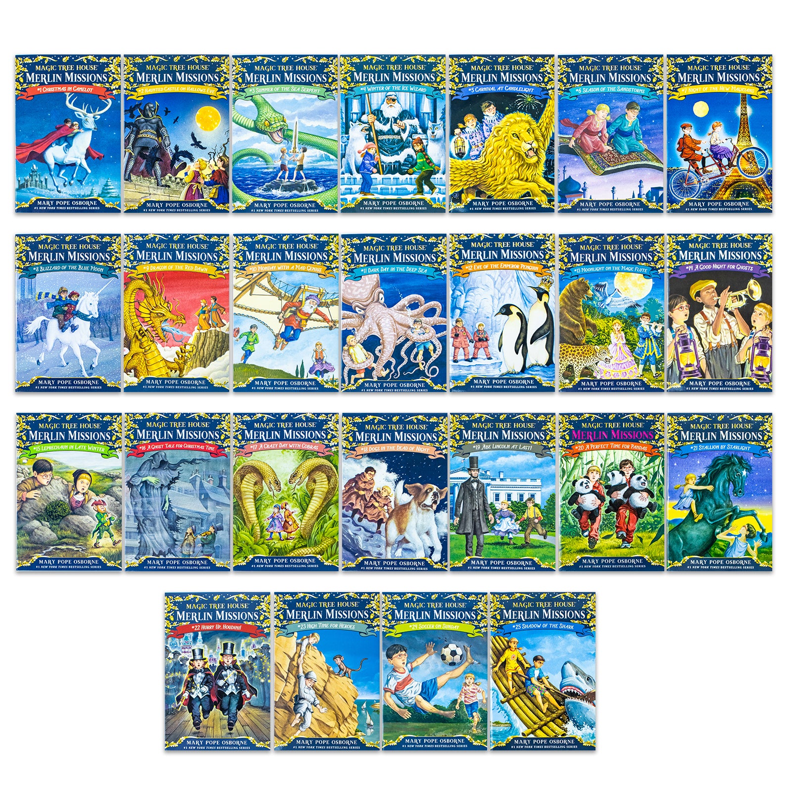 Magic Tree House Merlin Missions 1-25 Boxed Set (Mth Merlin
