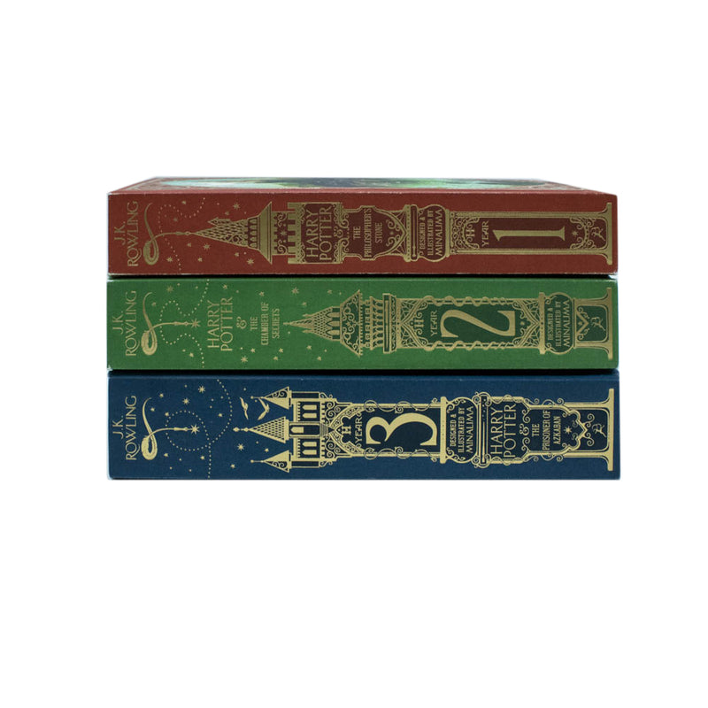 Harry Potter Mina Lima Edition Series Collection 3 Books Set by J.K. Rowling (The Chamber of Secrets,The Philosopher’s Stone & Prisoner of Azkaban)