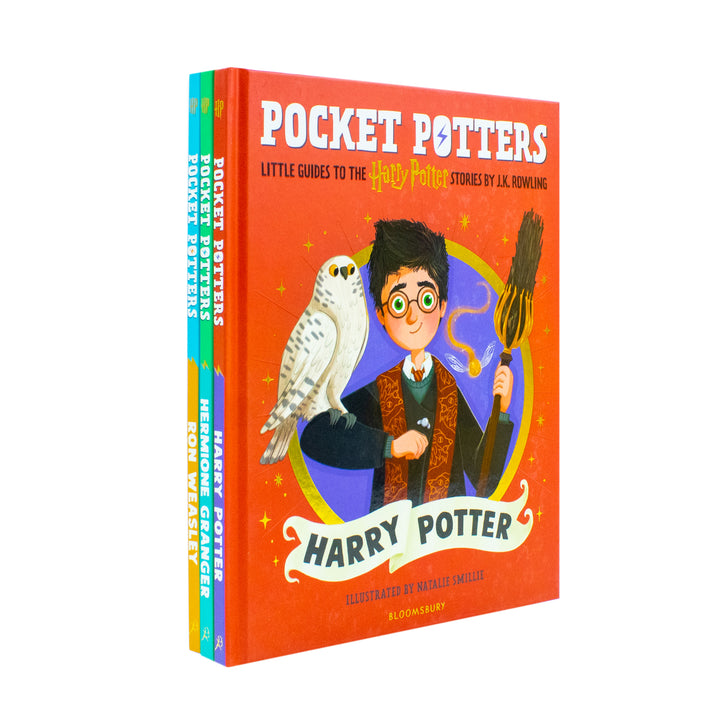 Harry Potter Pocket Potters 3 Books Collection Set Hardback (Harry Potter, Ron Weasley and Hermione Granger)-  Little Guides to the Harry Potter Stories J.K. Rowling Bestsellers
