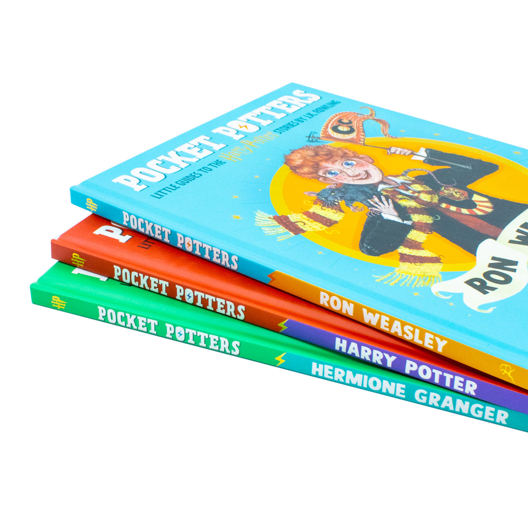 Harry Potter Pocket Potters 3 Books Collection Set Hardback (Harry Potter, Ron Weasley and Hermione Granger)-  Little Guides to the Harry Potter Stories J.K. Rowling Bestsellers