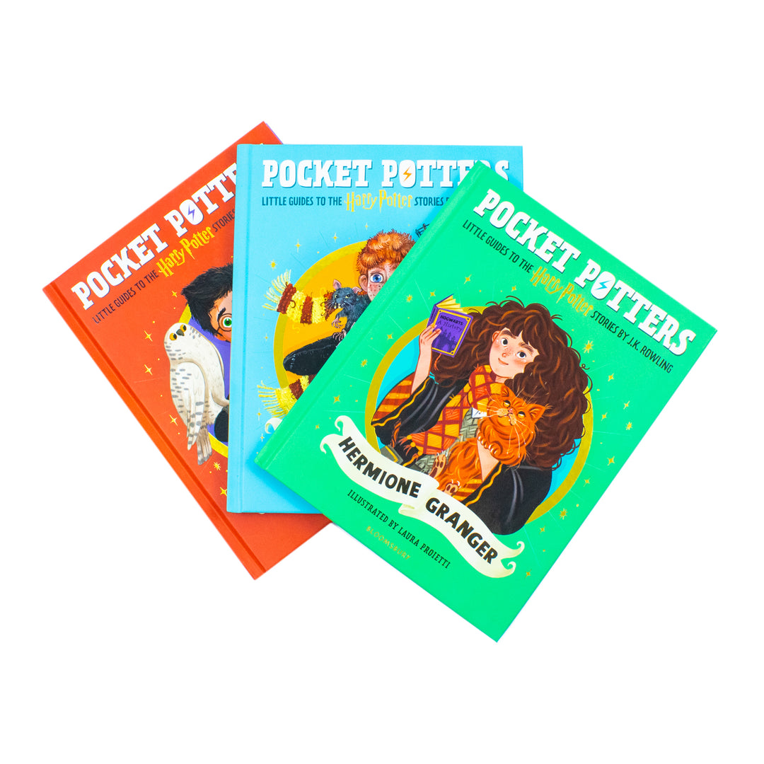 Harry Potter Pocket Potters 3 Books Collection Set Hardback (Harry Potter, Ron Weasley and Hermione Granger)-  Little Guides to the Harry Potter Stories J.K. Rowling Bestsellers