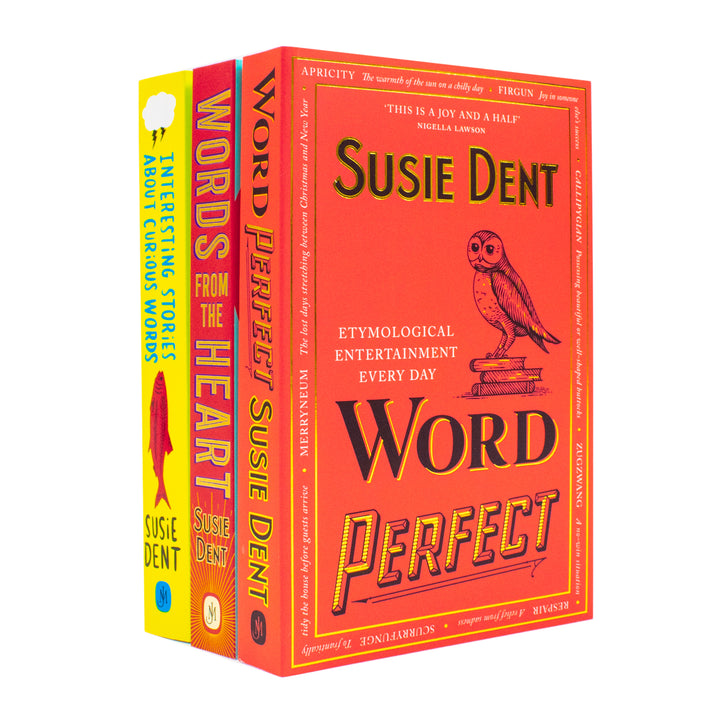Susie Dent 3 Book Collection Set: Word Perfect, Words from the Heart & Curious Words Stories