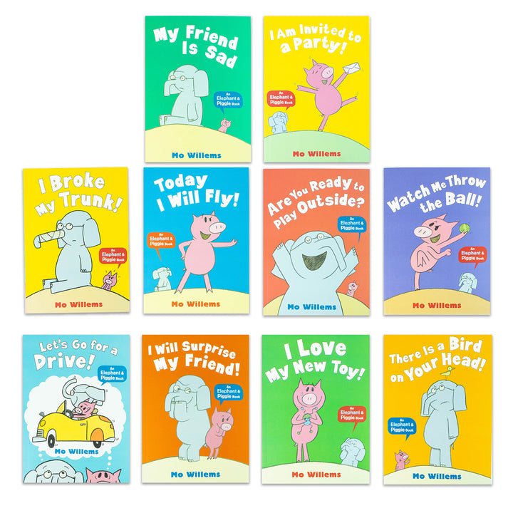 The Wonderful World of Elephant and Piggie – 10 Book Set by Mo Willems | Funny Children's Picture Books, Friendship, Reading Fun & Colorful Stories