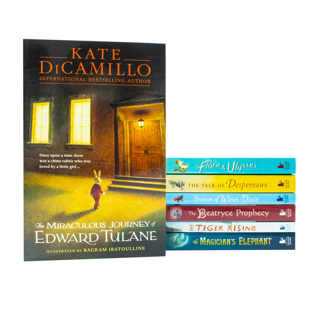 Kate DiCamillo 7 Book Set – Edward Tulane, Tiger Rising & More – Beloved Children's Fiction for Young Readers, Imaginative Stories, Great Gift Idea