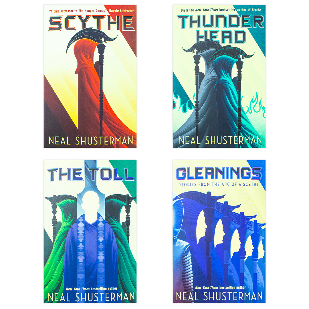 Arc of a Scythe 4-Book Box Set by Neal Shusterman | Young Adult Dystopian Fiction Series | Scythe, Thunderhead, The Toll, Gleanings | Must-Read Novels