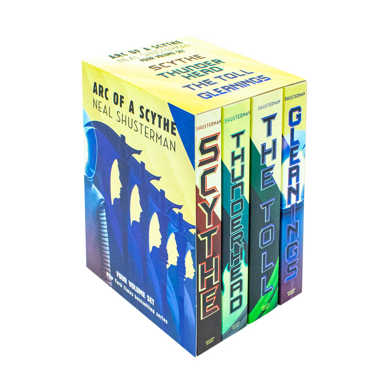 Arc of a Scythe 4-Book Box Set by Neal Shusterman | Young Adult Dystopian Fiction Series | Scythe, Thunderhead, The Toll, Gleanings | Must-Read Novels