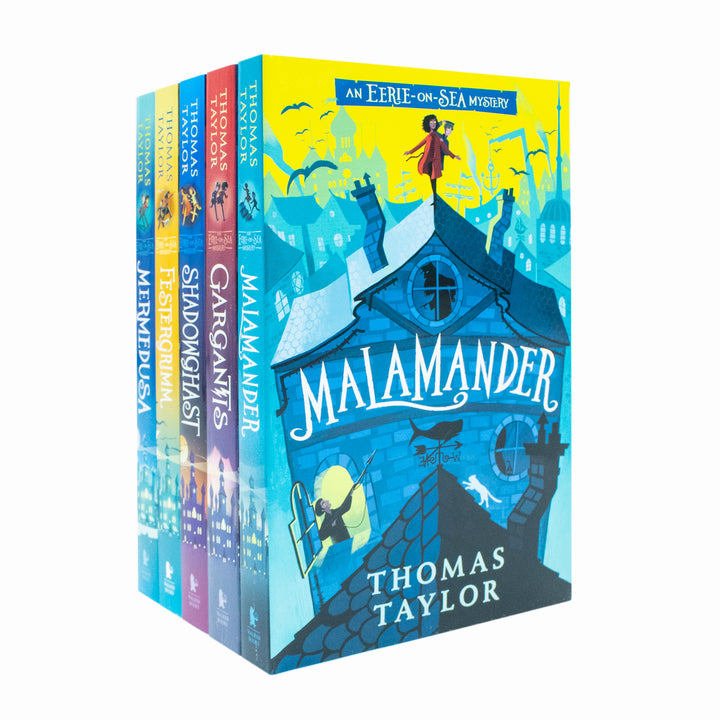 An Eerie-on-Sea Mystery Series 5 Book Set by Thomas Taylor – Malamander, Gargantis, Shadowghast, Festergrimm, Mermedusa – Kids Adventure Fiction