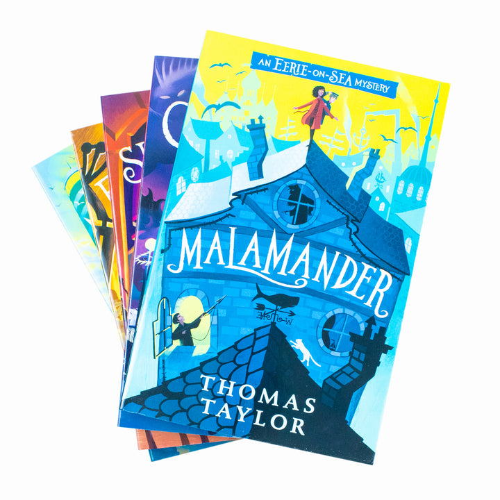 An Eerie-on-Sea Mystery Series 5 Book Set by Thomas Taylor – Malamander, Gargantis, Shadowghast, Festergrimm, Mermedusa – Kids Adventure Fiction