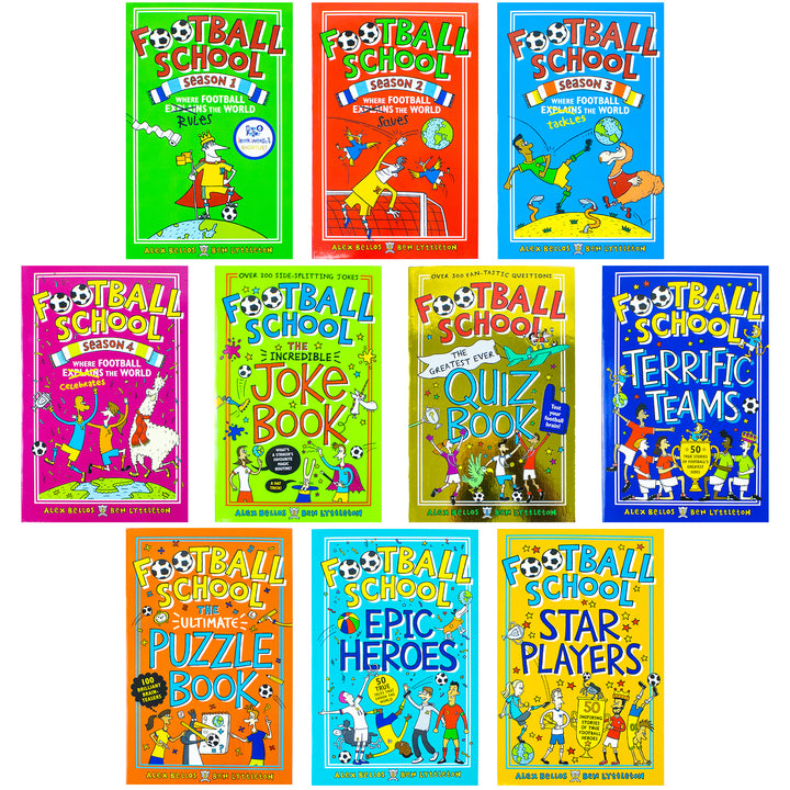 Football School 10 Book Collection Box Set by Alex Bellos| Fun & Educational Kids' Books on Football, Learning, Sports, Reading & Stories for Children