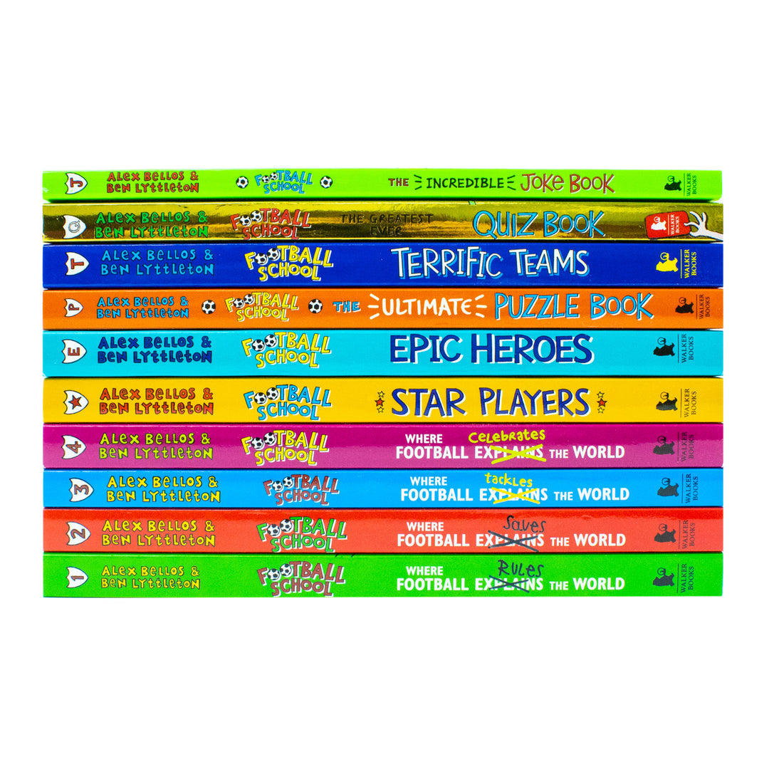Football School 10 Book Collection Box Set by Alex Bellos| Fun & Educational Kids' Books on Football, Learning, Sports, Reading & Stories for Children