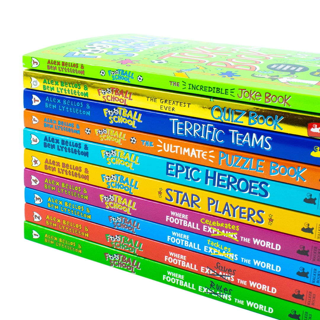 Football School 10 Book Collection Box Set by Alex Bellos| Fun & Educational Kids' Books on Football, Learning, Sports, Reading & Stories for Children