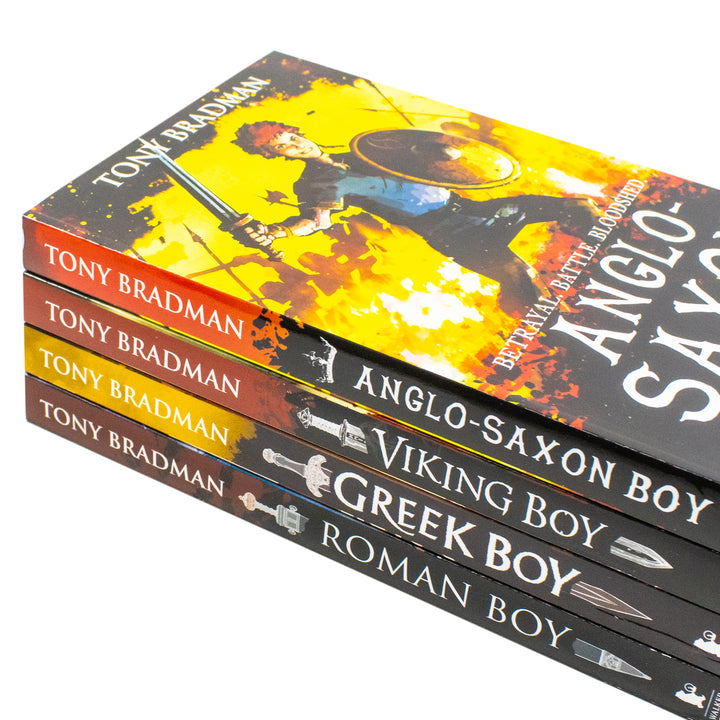 Viking Boy Series 4 Books Collection Set by Tony Bradman (Viking Boy, Greek Boy, Anglo-Saxon Boy & Roman Boy) | Paperback