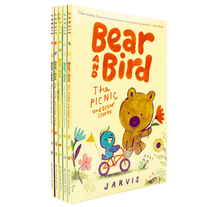 Bear and Bird Series 5 Books Collection Set by Jarvis (The Picnic, The Stars, The Adventure, The Stick, The Cave)