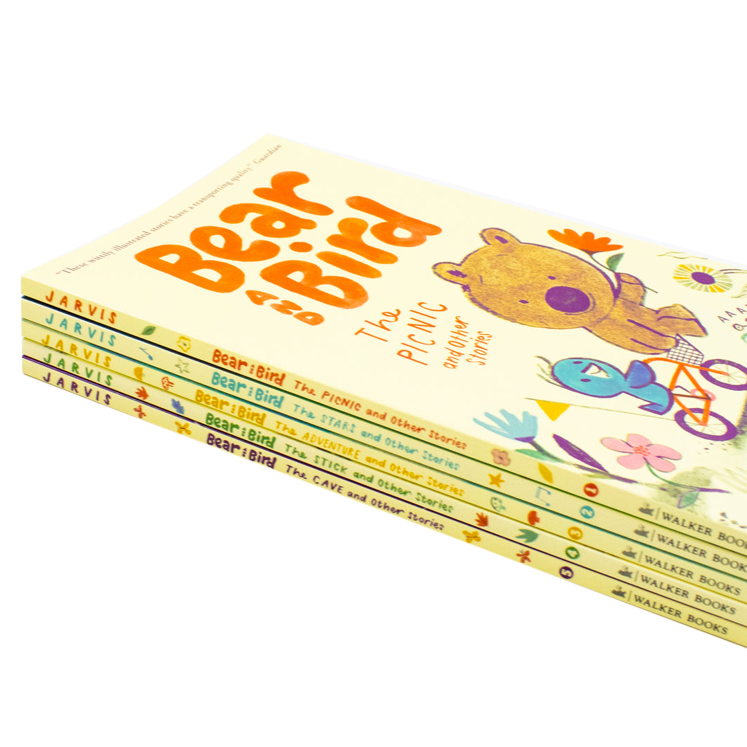 Bear and Bird Series 5 Books Collection Set by Jarvis (The Picnic, The Stars, The Adventure, The Stick, The Cave)
