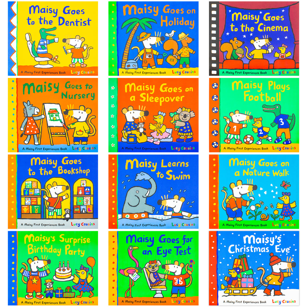 Maisy Mouse First Experiences 12 Books Collection Set (Set 1) By Lucy Cousins For Ages 2-5 (Paperback)