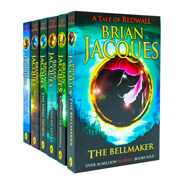 A Tale of Redwall Series Books 7–12 – 6 Book Collection Set by Brian Jacques (The Bellmaker, Outcast of Redwall, Pearls of Lutra, Long Patrol, Marlfox, Legend of Luke)