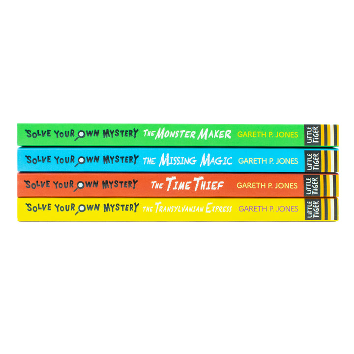 Solve Your Own Mystery Collection 4 Books Set by Gareth P Jones (The Monster Maker, The Time Thief, The Missing Magic, The Transylvanian Express)