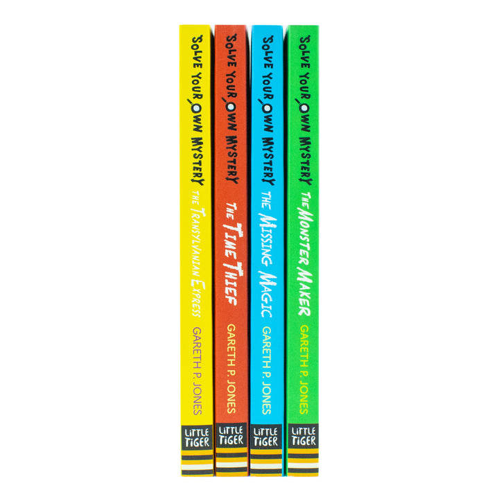Solve Your Own Mystery Collection 4 Books Set by Gareth P Jones (The Monster Maker, The Time Thief, The Missing Magic, The Transylvanian Express)