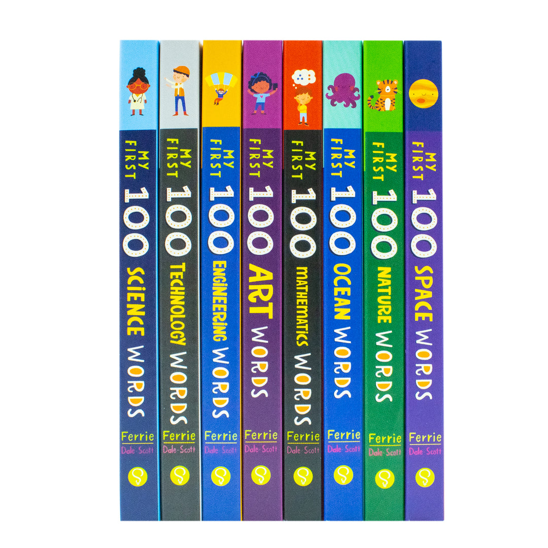 My First STEAM + Words Library 8 Book Set by Chris Ferrie |Educational Board Books for Kids,Early Learning, Literacy,Fun Activities & Preschool Skills