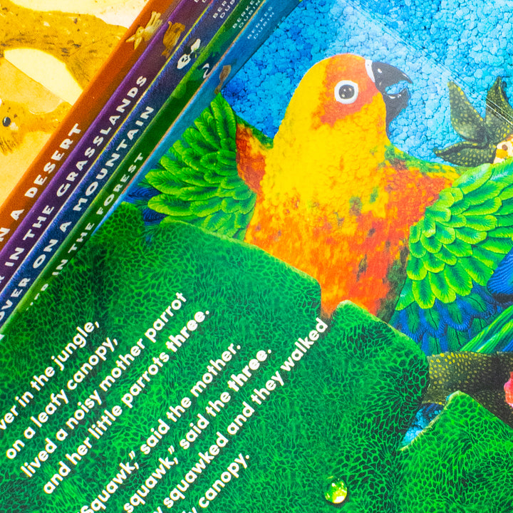 Our World Our Home Little Library 8 Board Book Collection Set by Marianne Berkes (Over on the Farm, in the Ocean, in a River, in the Forest, on a Mountain, in the Grasslands, on a Desert & in the Jungle)