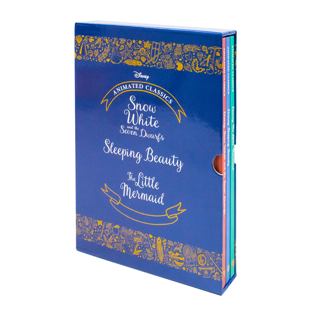 Disney Animated Classics 3 Books Collection Set (Disney The Little Mermaid, Disney Sleeping Beauty, Disney Snow White And The Seven Dwarfs) | Hardcover