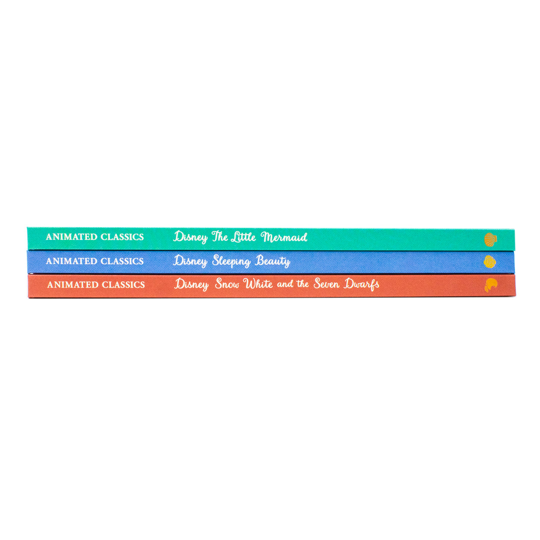Disney Animated Classics 3 Books Collection Set (Disney The Little Mermaid, Disney Sleeping Beauty, Disney Snow White And The Seven Dwarfs) | Hardcover