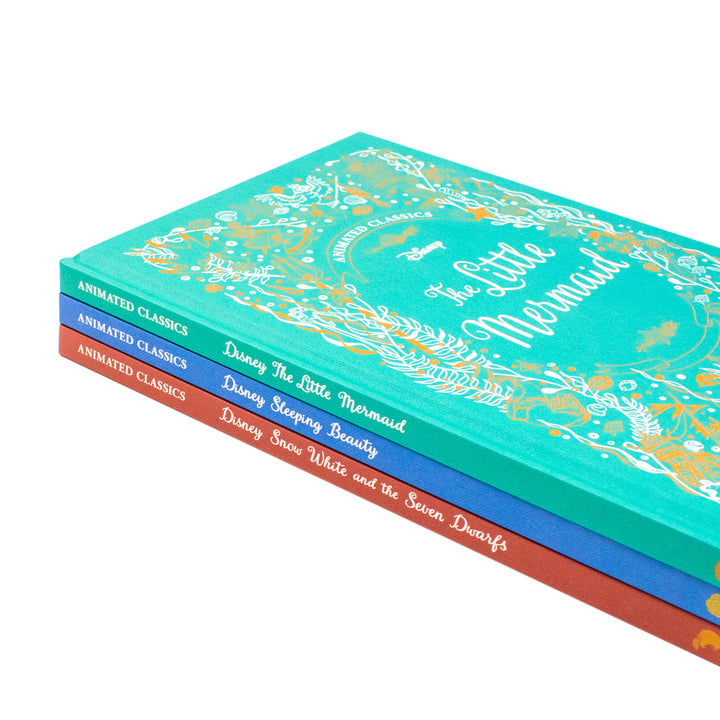 Disney Animated Classics 3 Books Collection Set (Disney The Little Mermaid, Disney Sleeping Beauty, Disney Snow White And The Seven Dwarfs) | Hardcover