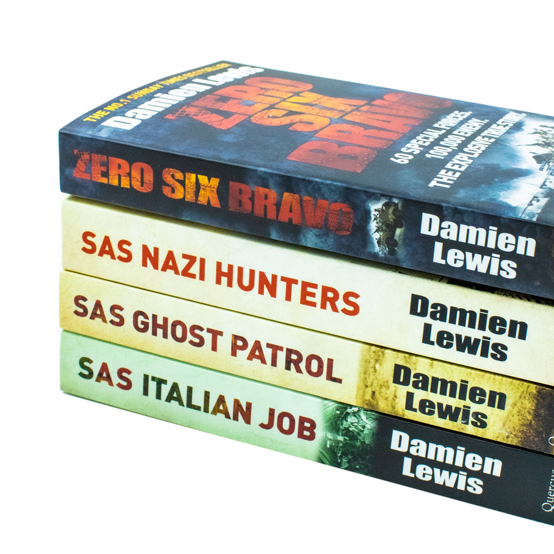 Damien Lewis Collection 4 Books Set (Zero Six Bravo, Ghost Patrol, Italian Job, Nazi Hunters)
