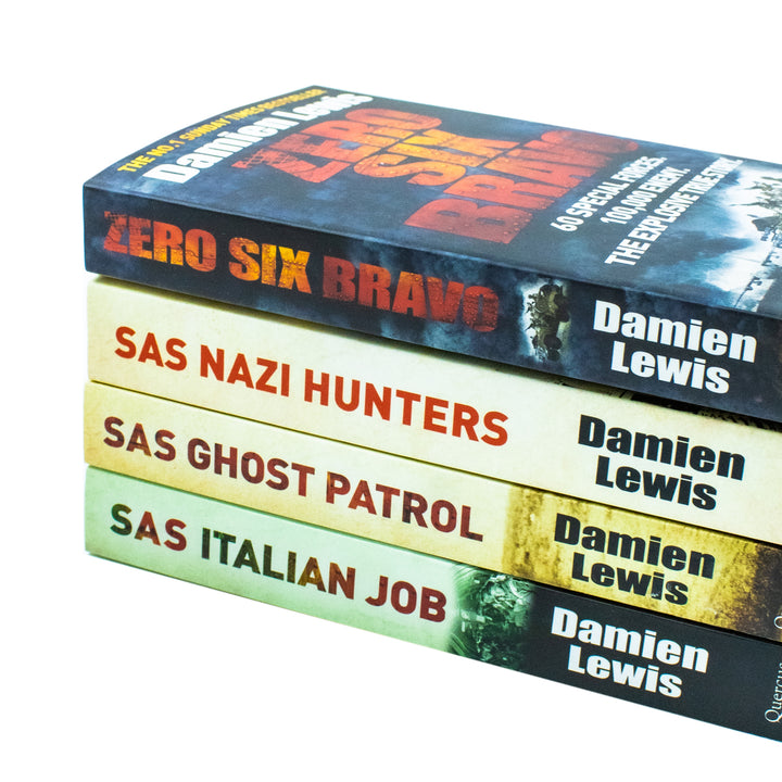 Damien Lewis Collection 4 Books Set (Zero Six Bravo, Ghost Patrol, Italian Job, Nazi Hunters)
