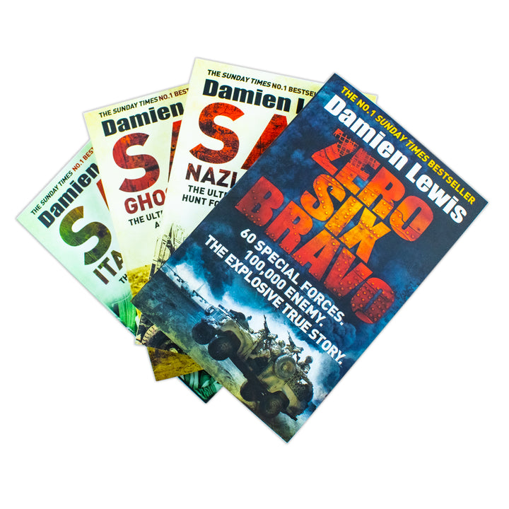 Damien Lewis Collection 4 Books Set (Zero Six Bravo, Ghost Patrol, Italian Job, Nazi Hunters)